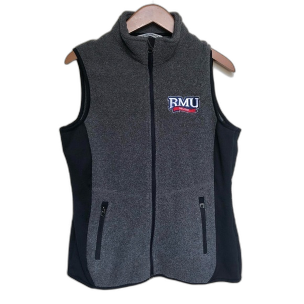 RMU Online Grey Zip-Up Vest Size Medium Casual School Winter Comfy